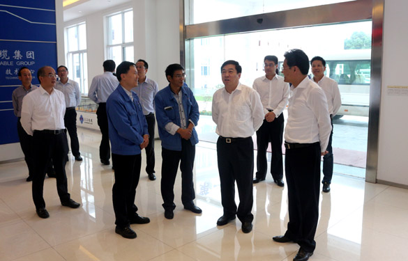 2016年10月18日，，，，，常州市委常委、常务副市长曹佳中来ag真人国际电缆调研