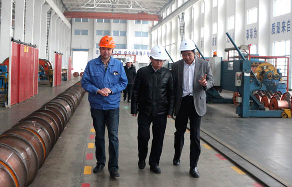 江苏省经信委副主任周毅彪来ag真人国际电缆调研